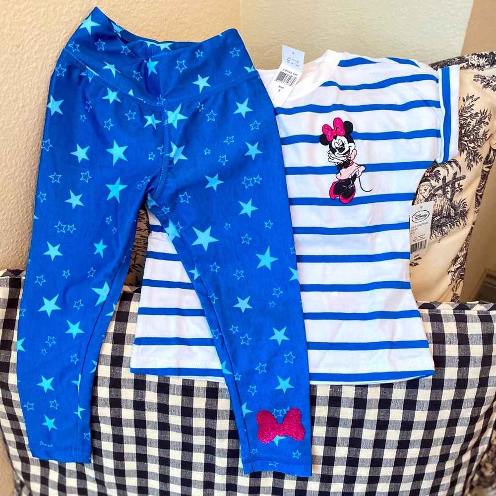 Toddler Girls Disney Minnie T-shirt and leggings